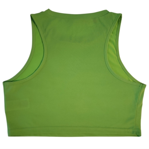 Gymshark Non Stop Crop Top Lime Green Neon Womens XL Athleisure Workout Tank - Picture 6 of 9